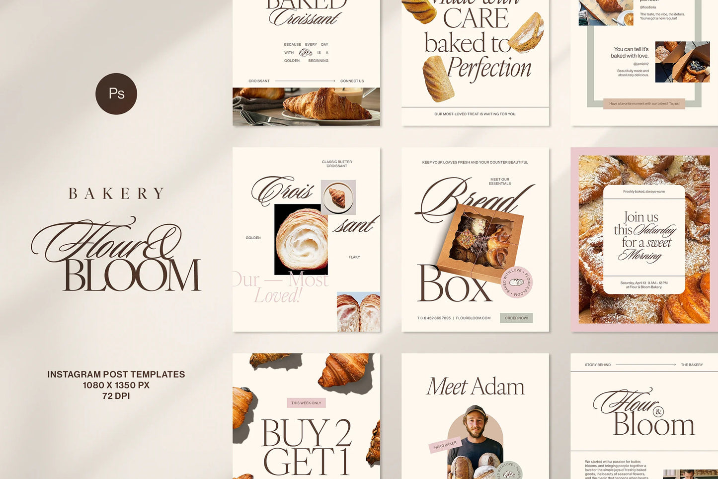 Bakery Flour & Bloom Instagram Post