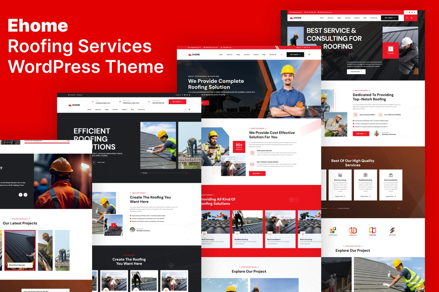 Ehome - Roofing Services WordPress Theme