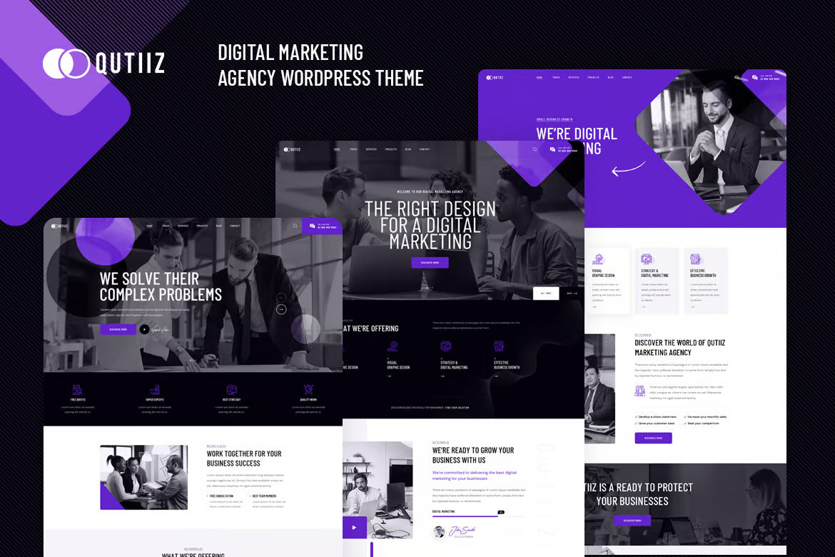 Qutiiz - Digital Marketing Agency WordPress Theme