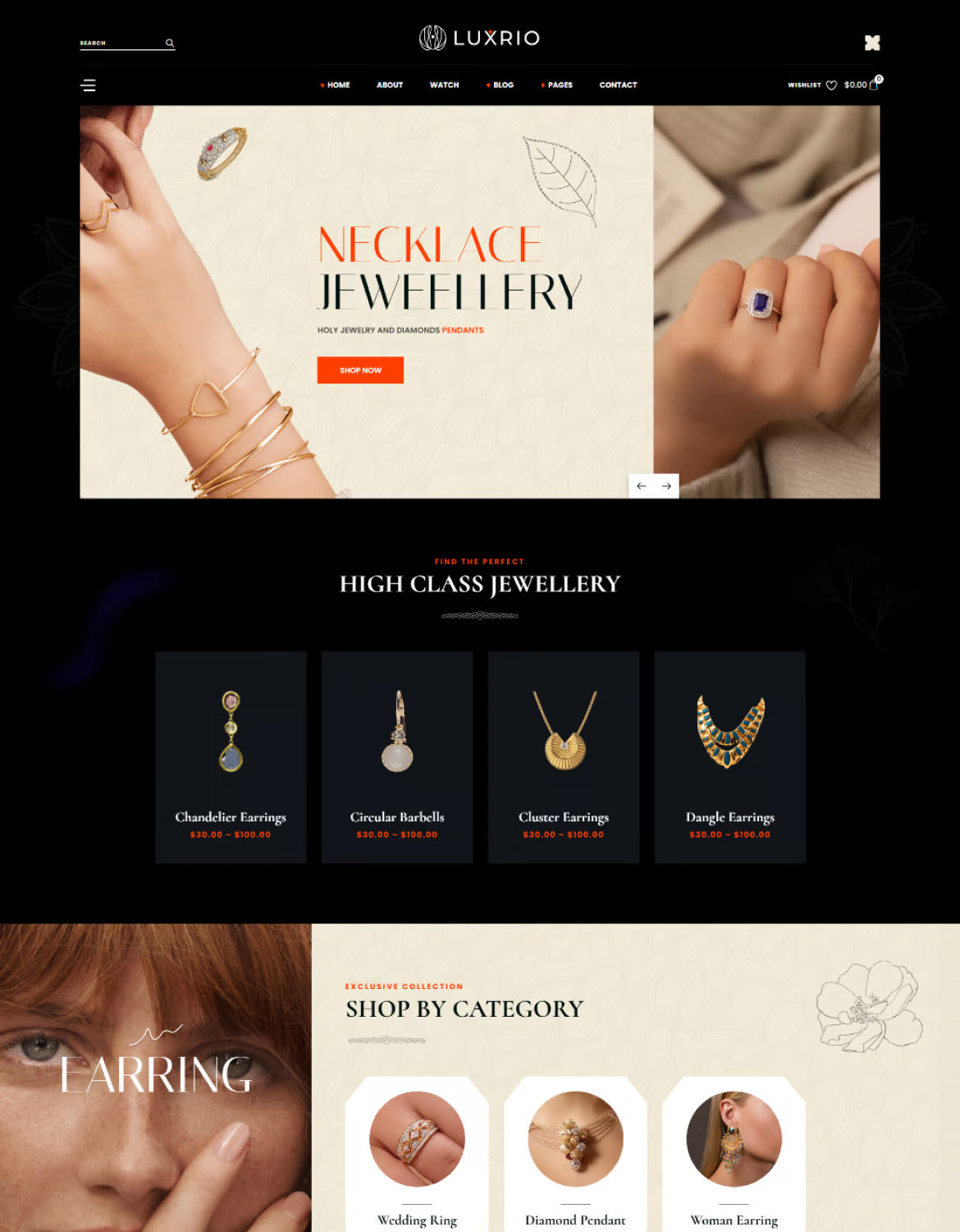 Luxrio – eCommerce Jewellery WordPress Theme