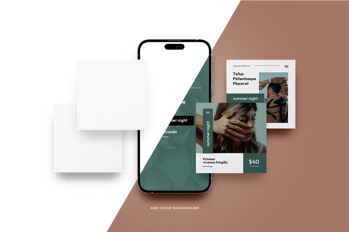 Social Media Post Mockup / Phone Screen Mockup