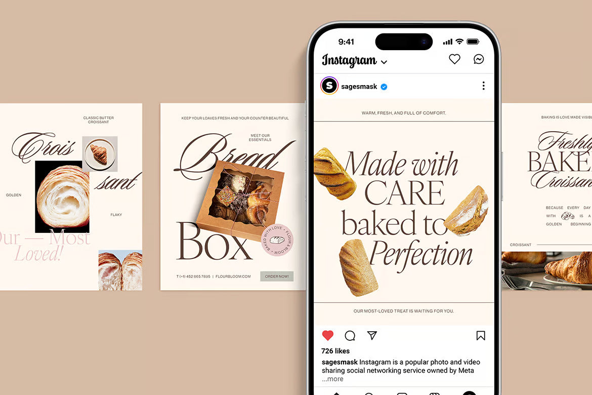 Bakery Flour & Bloom Instagram Post