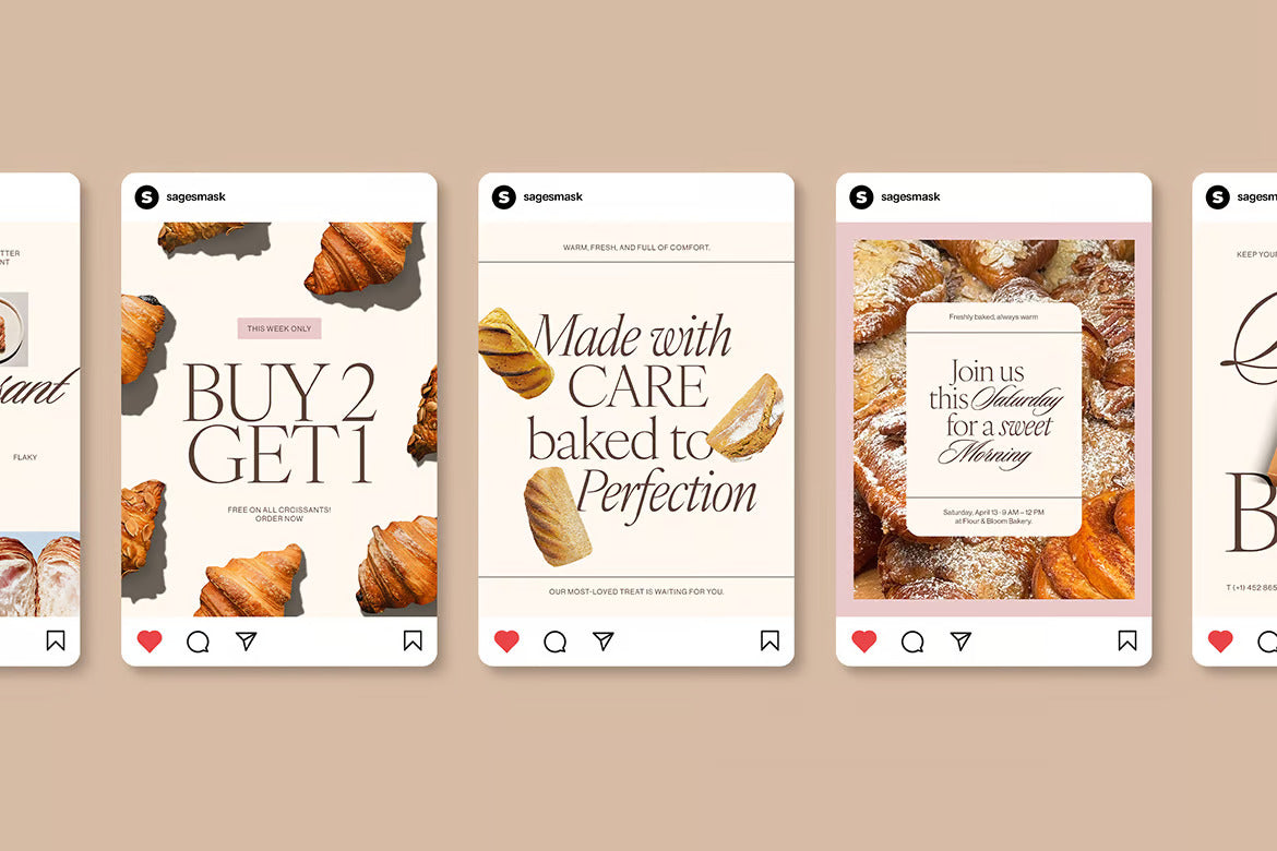 Bakery Flour & Bloom Instagram Post