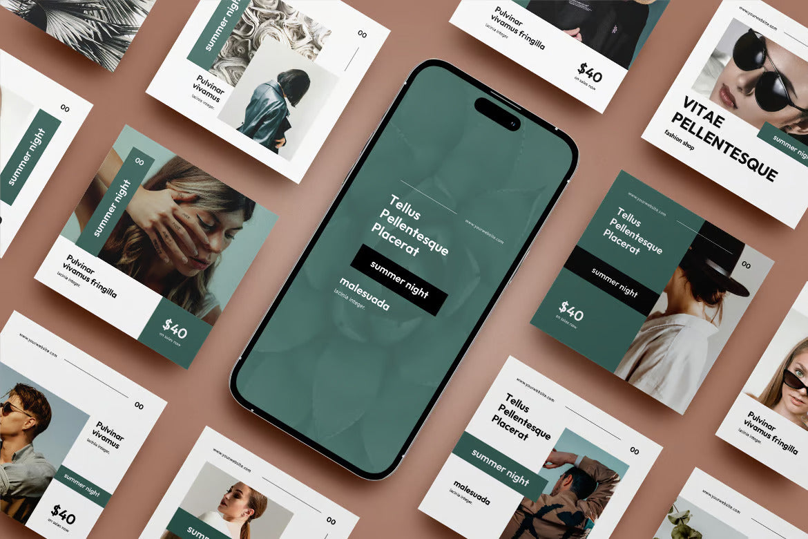 Social Media Post Mockup / Phone Screen Mockup