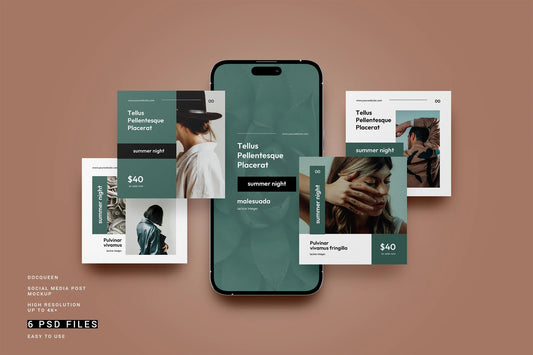 Social Media Post Mockup / Phone Screen Mockup
